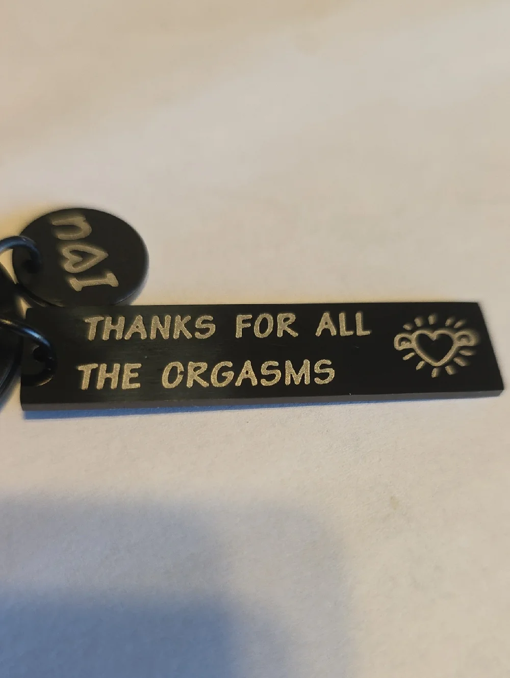 Black Engraved Keychain 